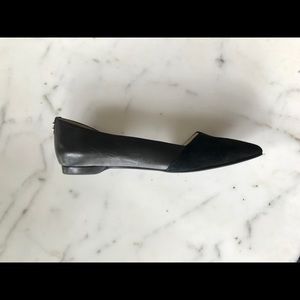 Cole Haan Black Leather Pointed Flat